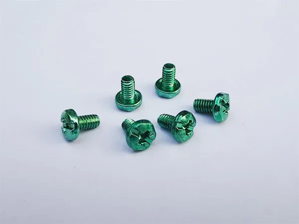 GREEN PAN HEAD SCREW UNC8-32-L8